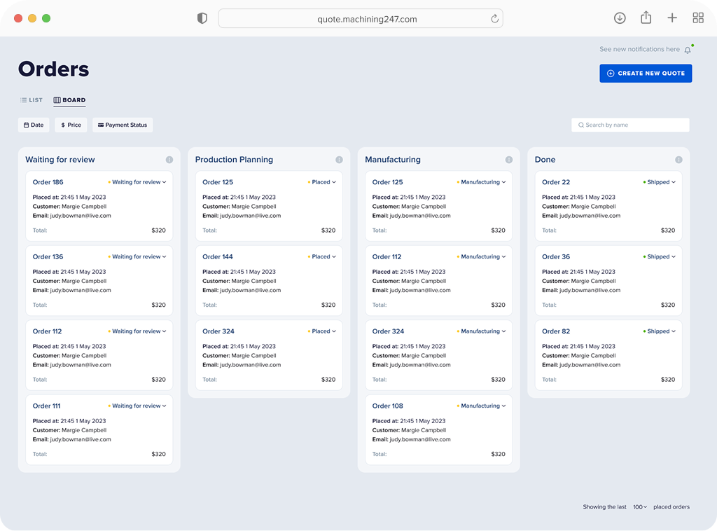 Built-in order management capabilities